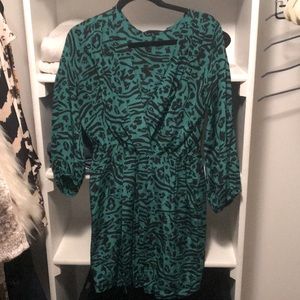 Amanda Uprichard Animal print Green Dress